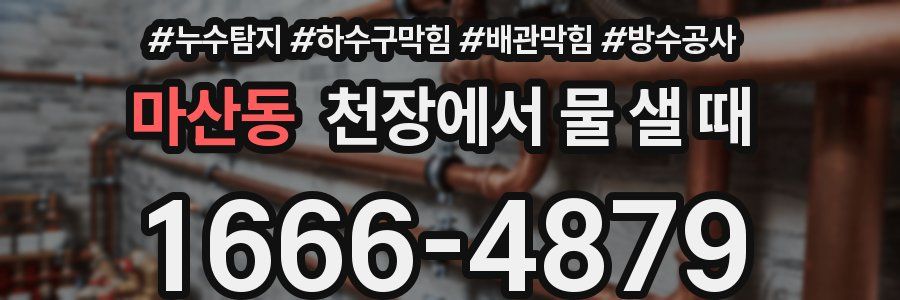 마산동 천장에서 물 샐 때