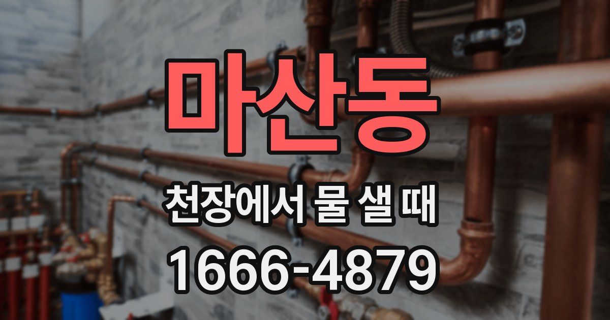 마산동 천장에서 물 샐 때