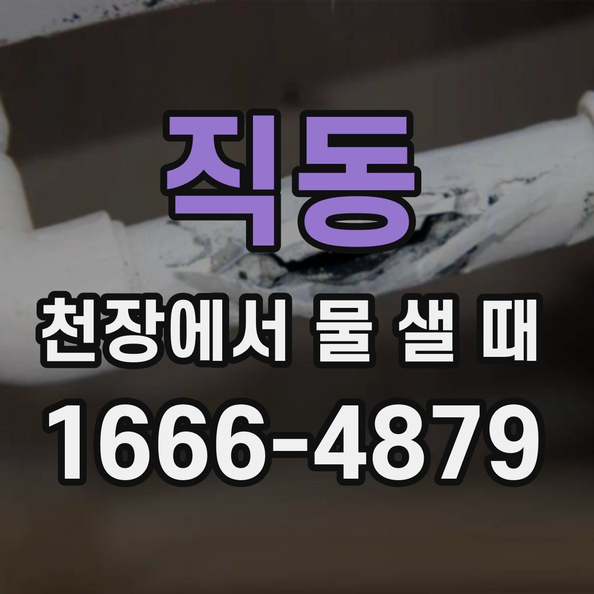 직동 천장에서 물 샐 때