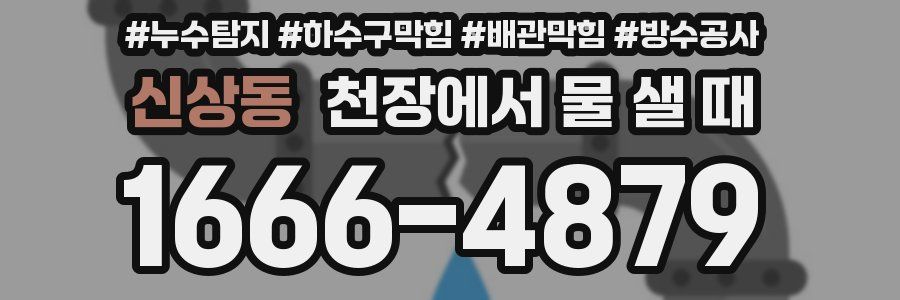 신상동 천장에서 물 샐 때