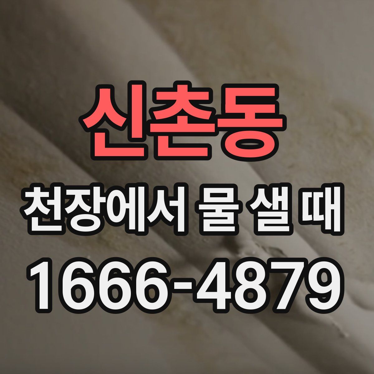 신촌동 천장에서 물 샐 때