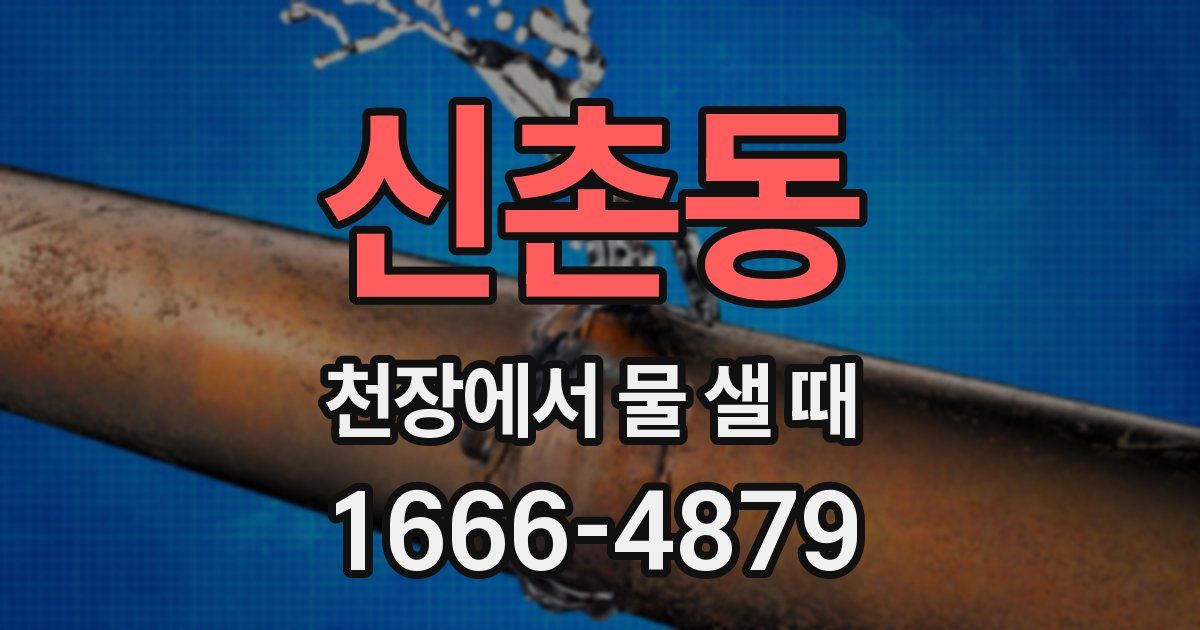 신촌동 천장에서 물 샐 때