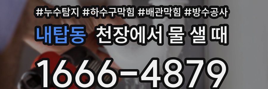 내탑동 천장에서 물 샐 때