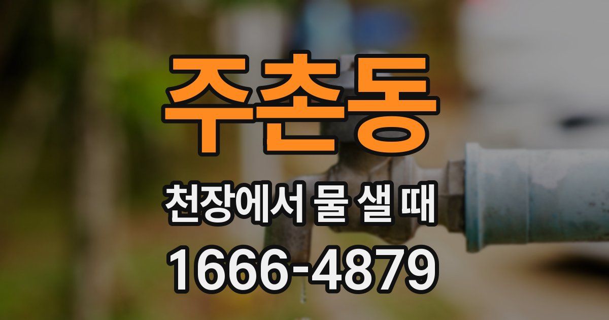 주촌동 천장에서 물 샐 때