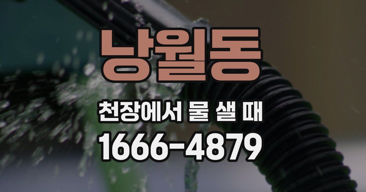 낭월동 천장에서 물 샐 때