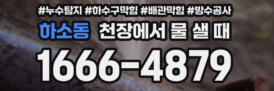 하소동 천장에서 물 샐 때
