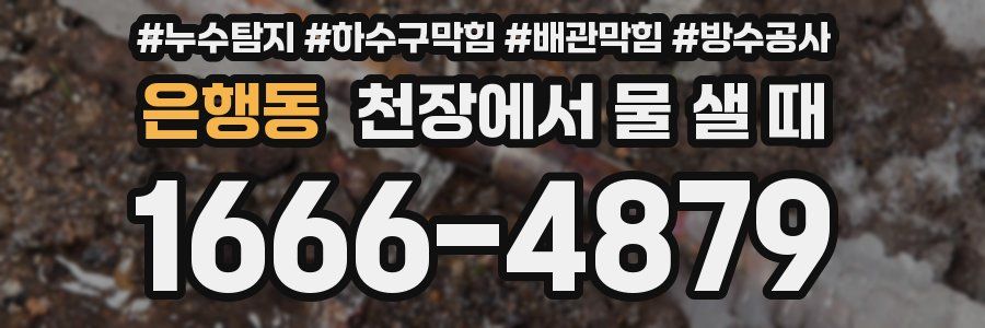 은행동 천장에서 물 샐 때