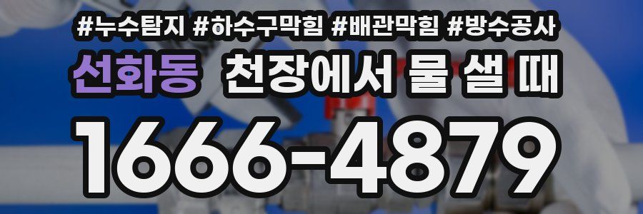 선화동 천장에서 물 샐 때