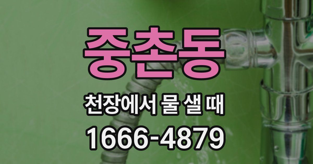 중촌동 천장에서 물 샐 때