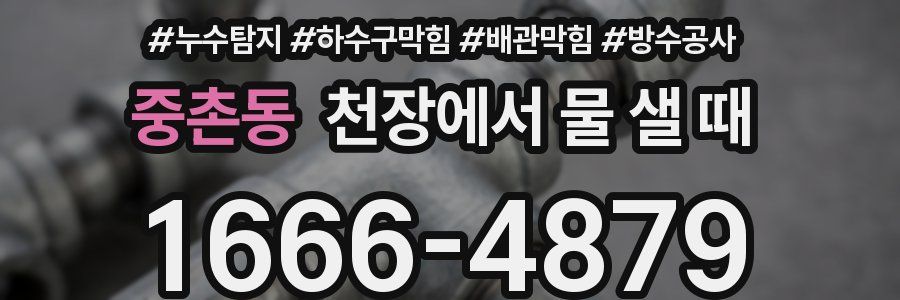 중촌동 천장에서 물 샐 때