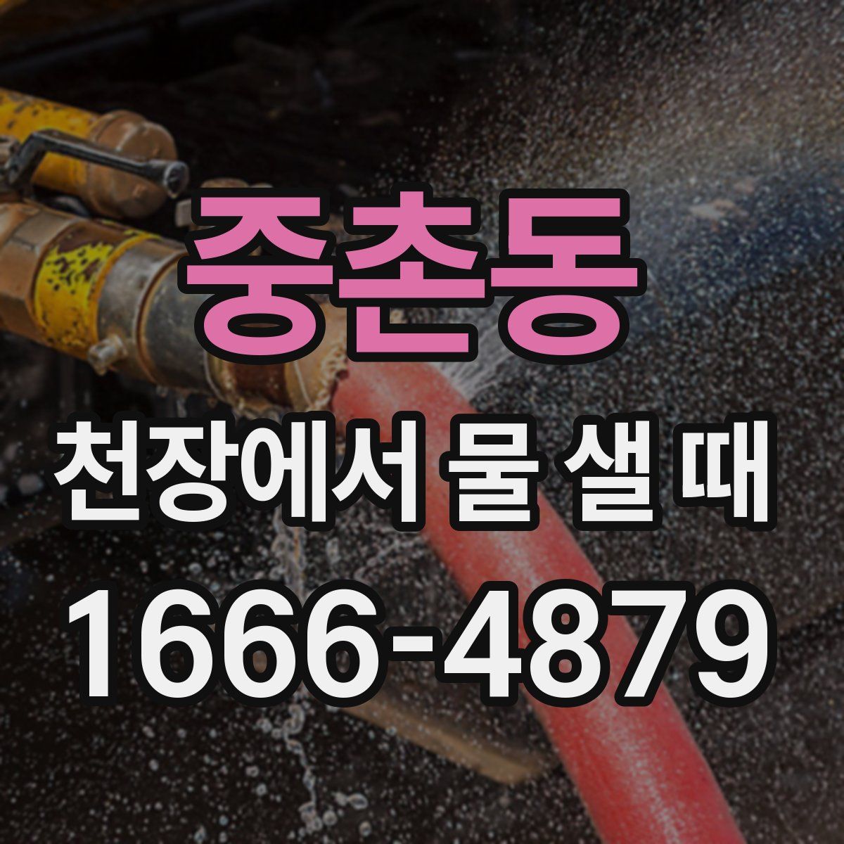 중촌동 천장에서 물 샐 때