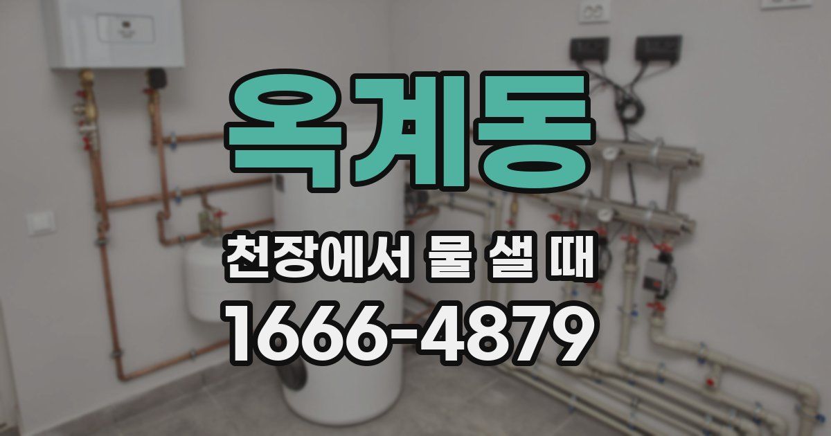 옥계동 천장에서 물 샐 때