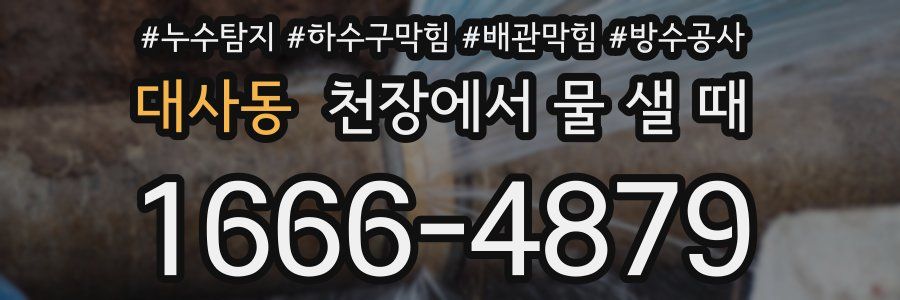 대사동 천장에서 물 샐 때