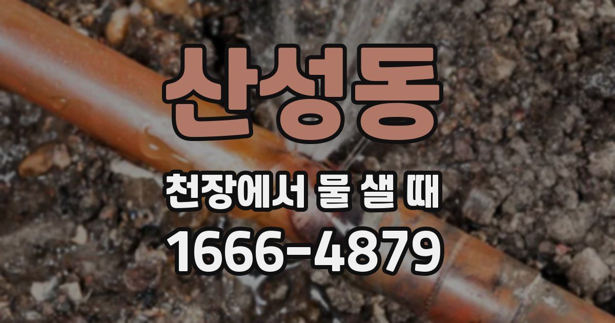 산성동 천장에서 물 샐 때