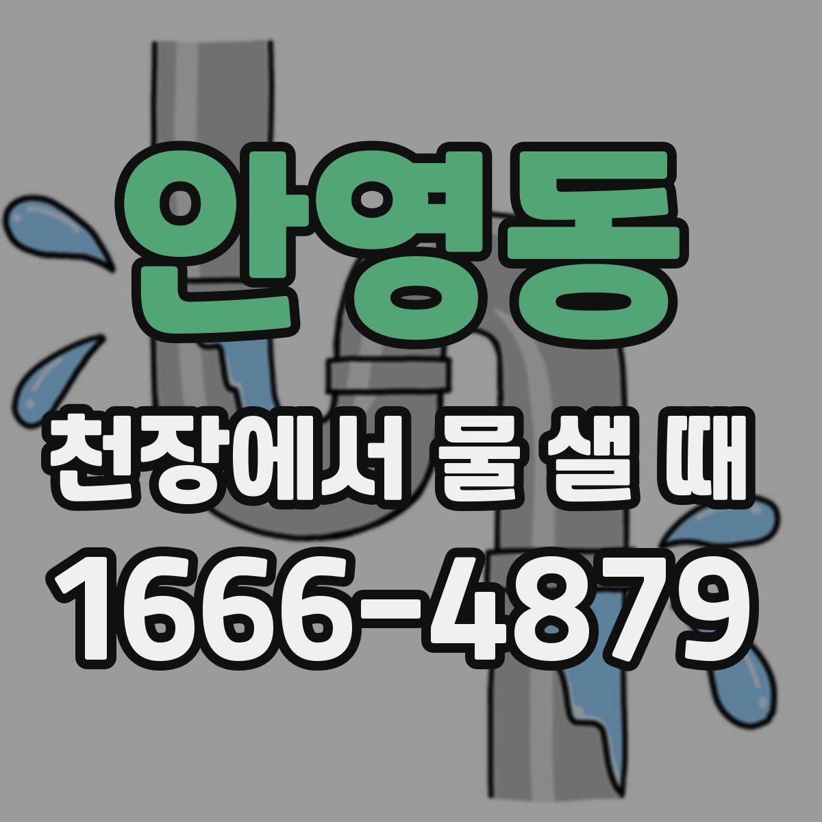 안영동 천장에서 물 샐 때