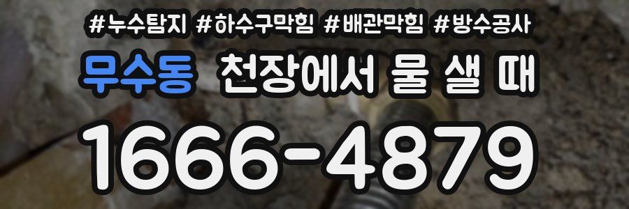 무수동 천장에서 물 샐 때