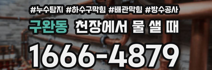 구완동 천장에서 물 샐 때