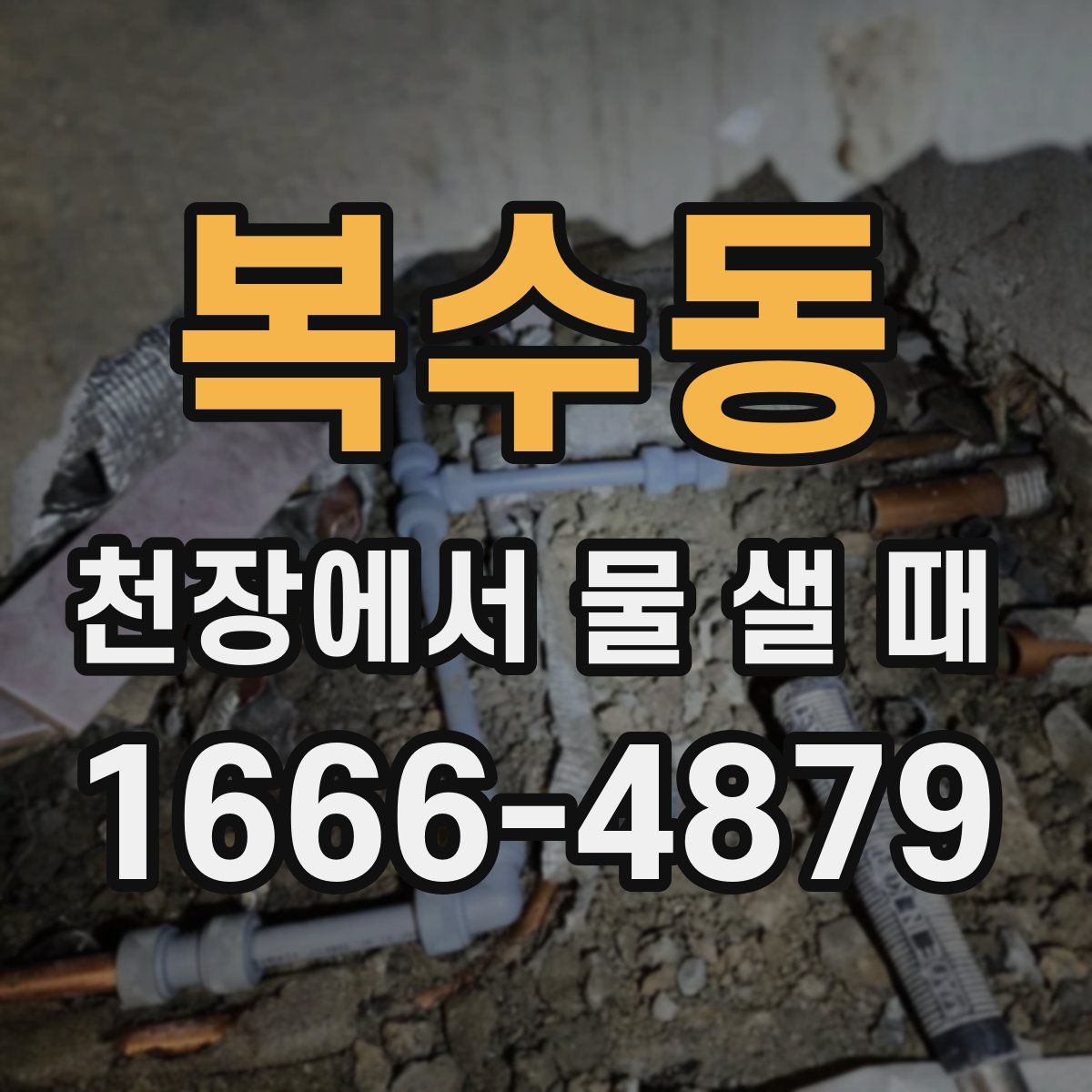 복수동 천장에서 물 샐 때