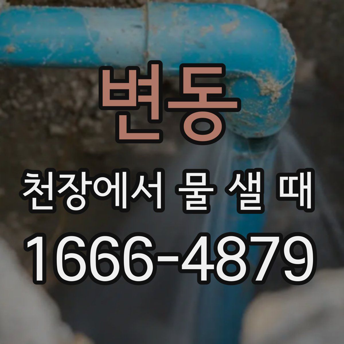 변동 천장에서 물 샐 때