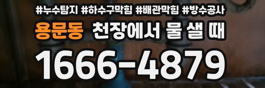 용문동 천장에서 물 샐 때