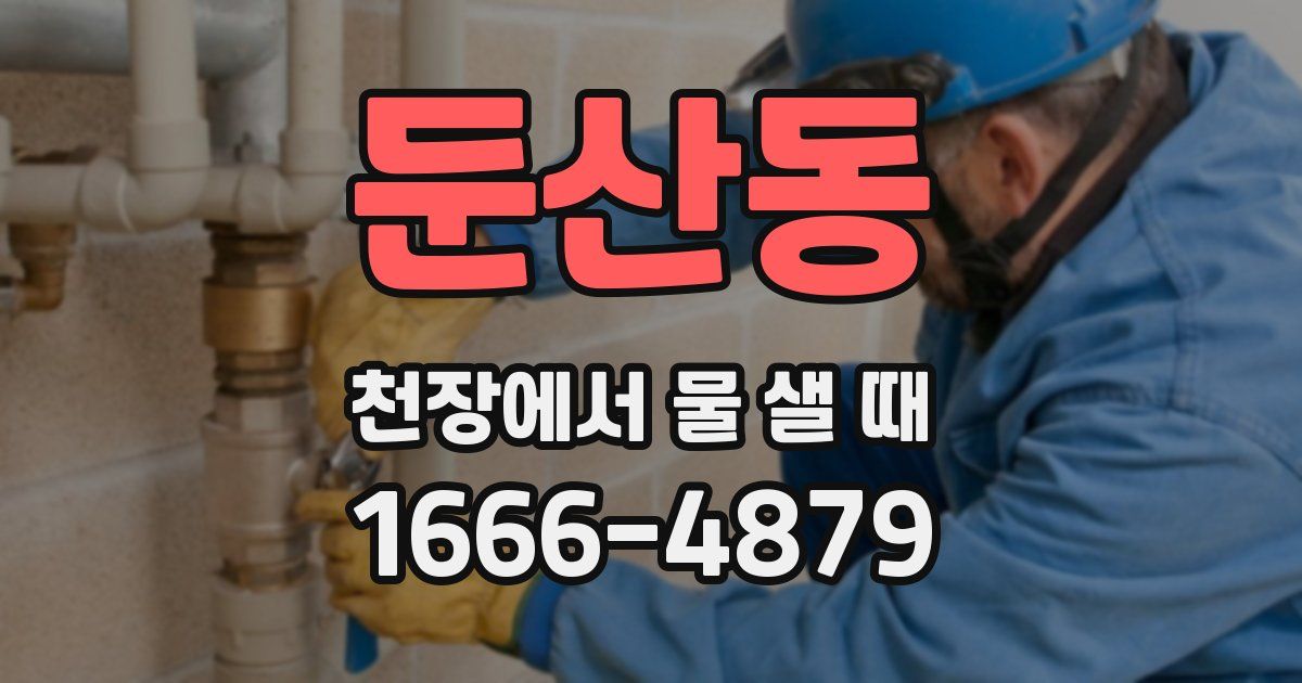 둔산동 천장에서 물 샐 때