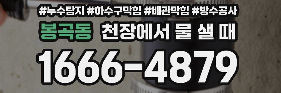 봉곡동 천장에서 물 샐 때