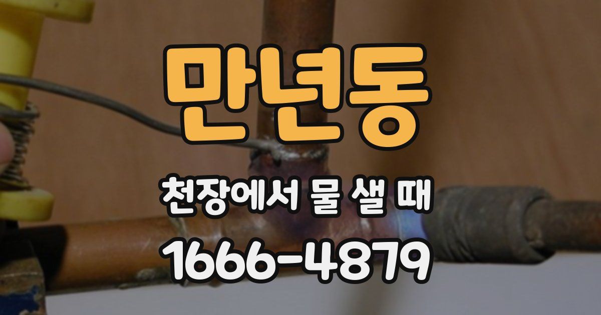만년동 천장에서 물 샐 때