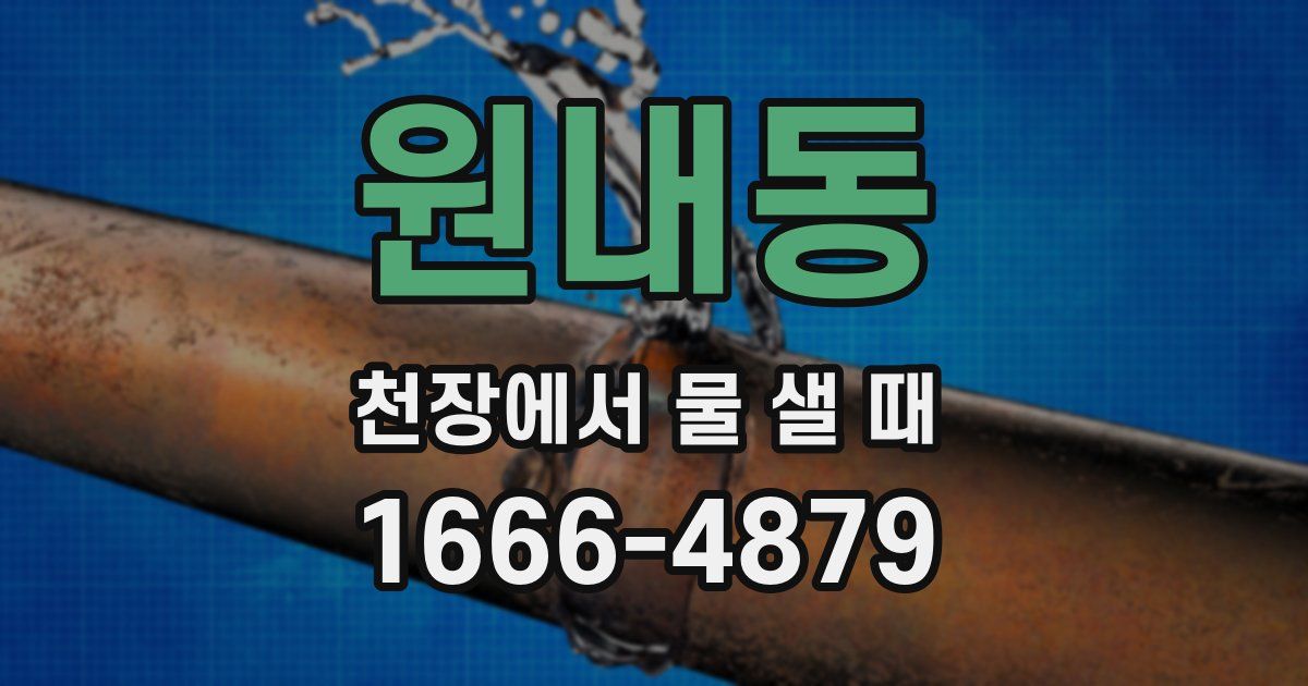 원내동 천장에서 물 샐 때