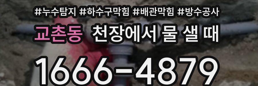 교촌동 천장에서 물 샐 때