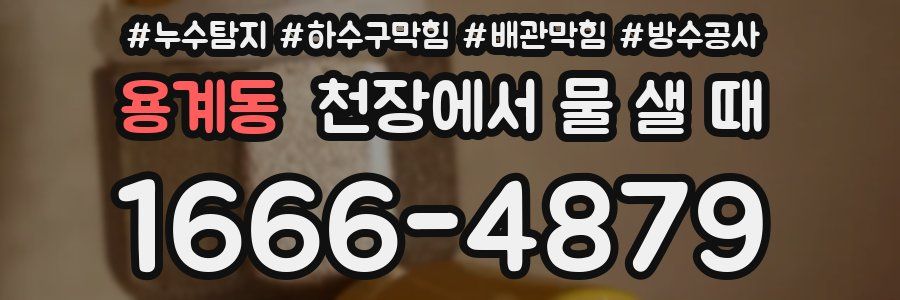 용계동 천장에서 물 샐 때