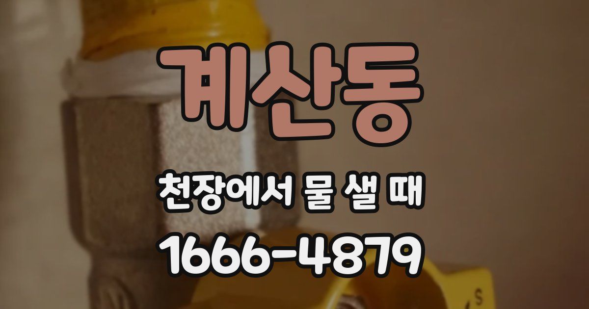 계산동 천장에서 물 샐 때