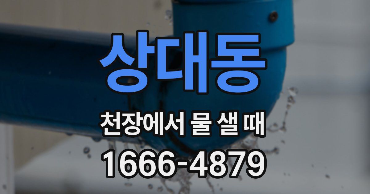 상대동 천장에서 물 샐 때