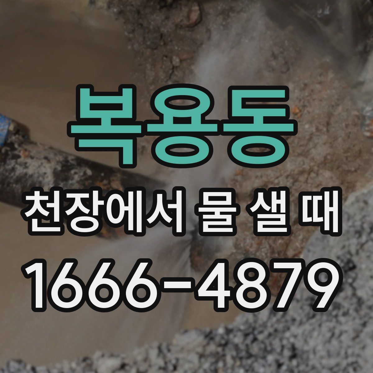복용동 천장에서 물 샐 때