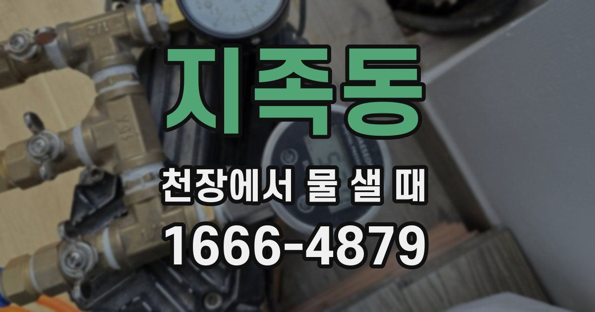 지족동 천장에서 물 샐 때