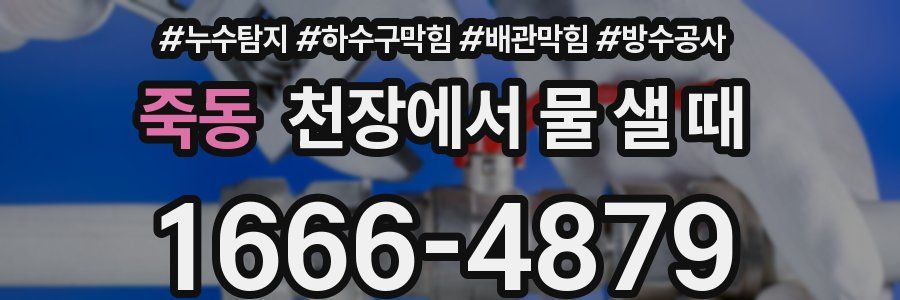 죽동 천장에서 물 샐 때