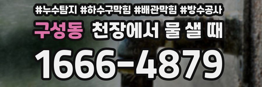 구성동 천장에서 물 샐 때