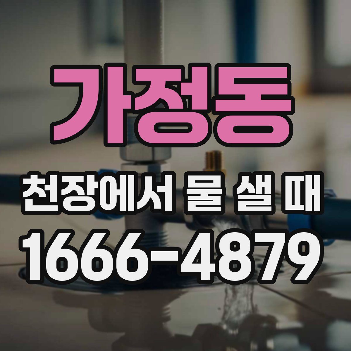 가정동 천장에서 물 샐 때