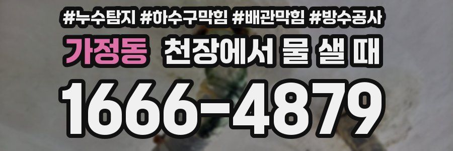 가정동 천장에서 물 샐 때