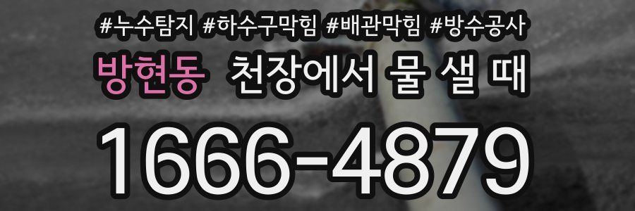 방현동 천장에서 물 샐 때