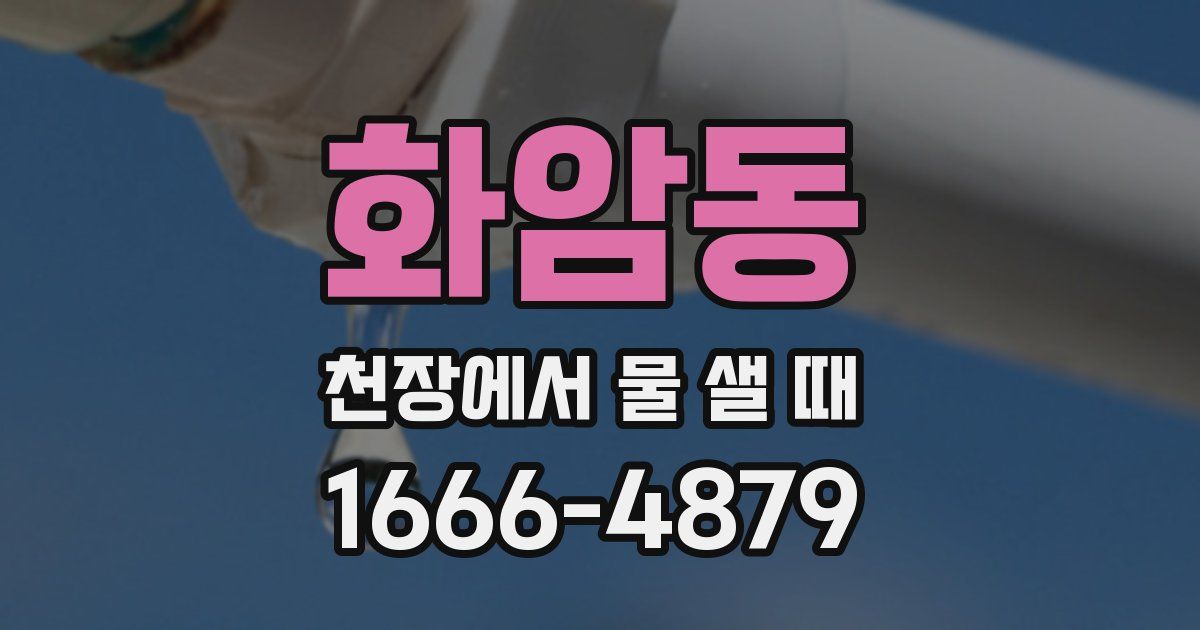 화암동 천장에서 물 샐 때