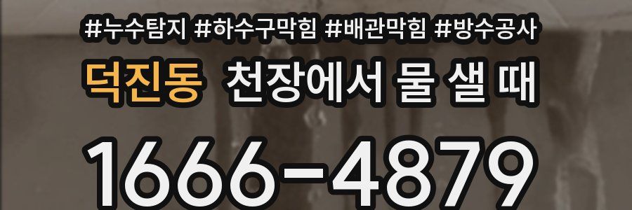 덕진동 천장에서 물 샐 때