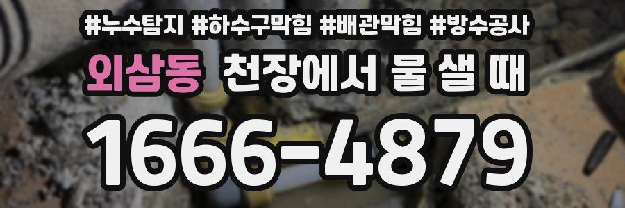 외삼동 천장에서 물 샐 때