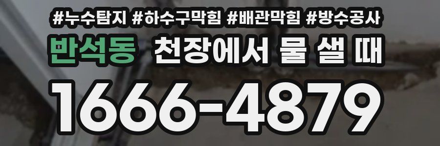 반석동 천장에서 물 샐 때