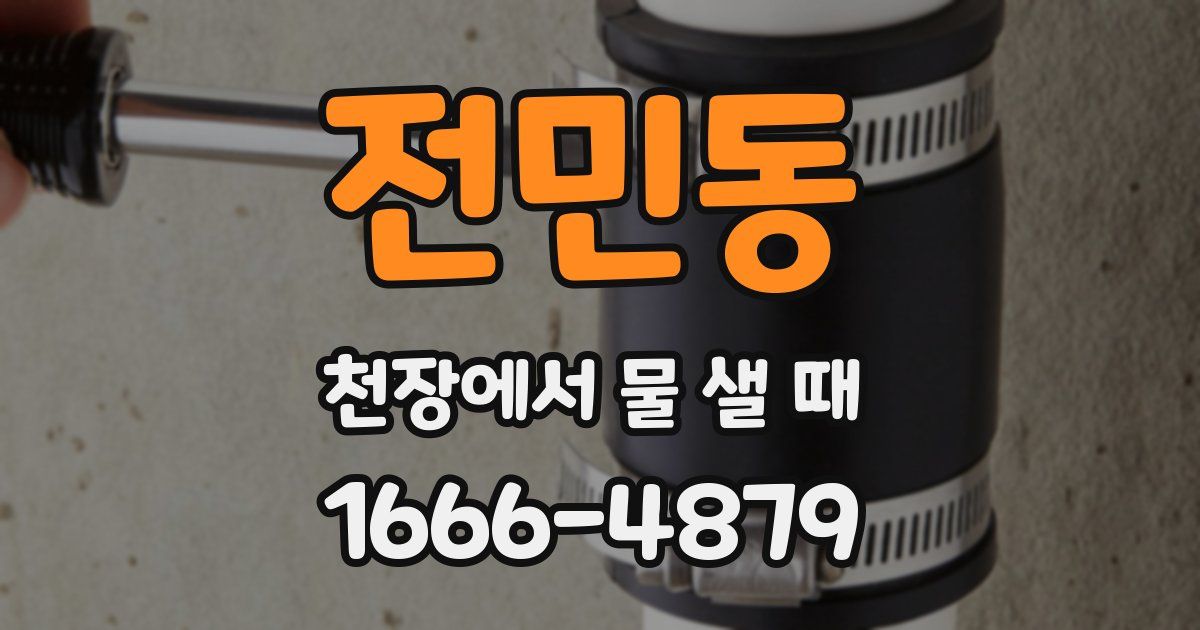 전민동 천장에서 물 샐 때