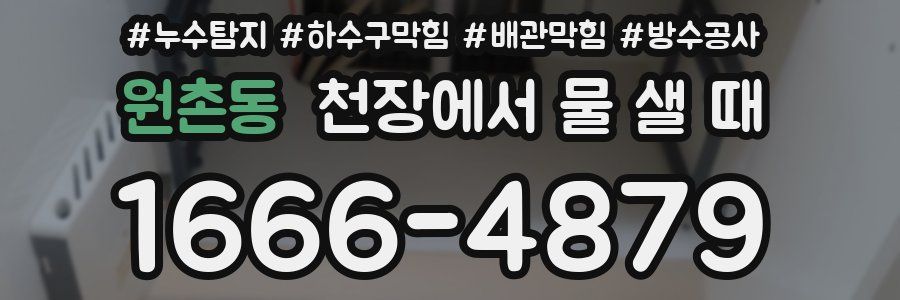 원촌동 천장에서 물 샐 때