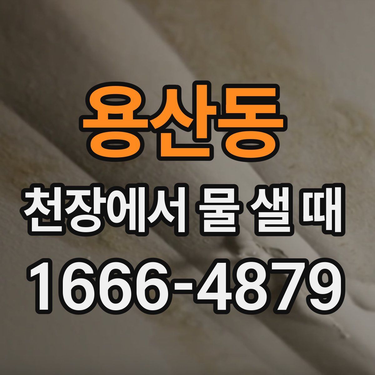 용산동 천장에서 물 샐 때