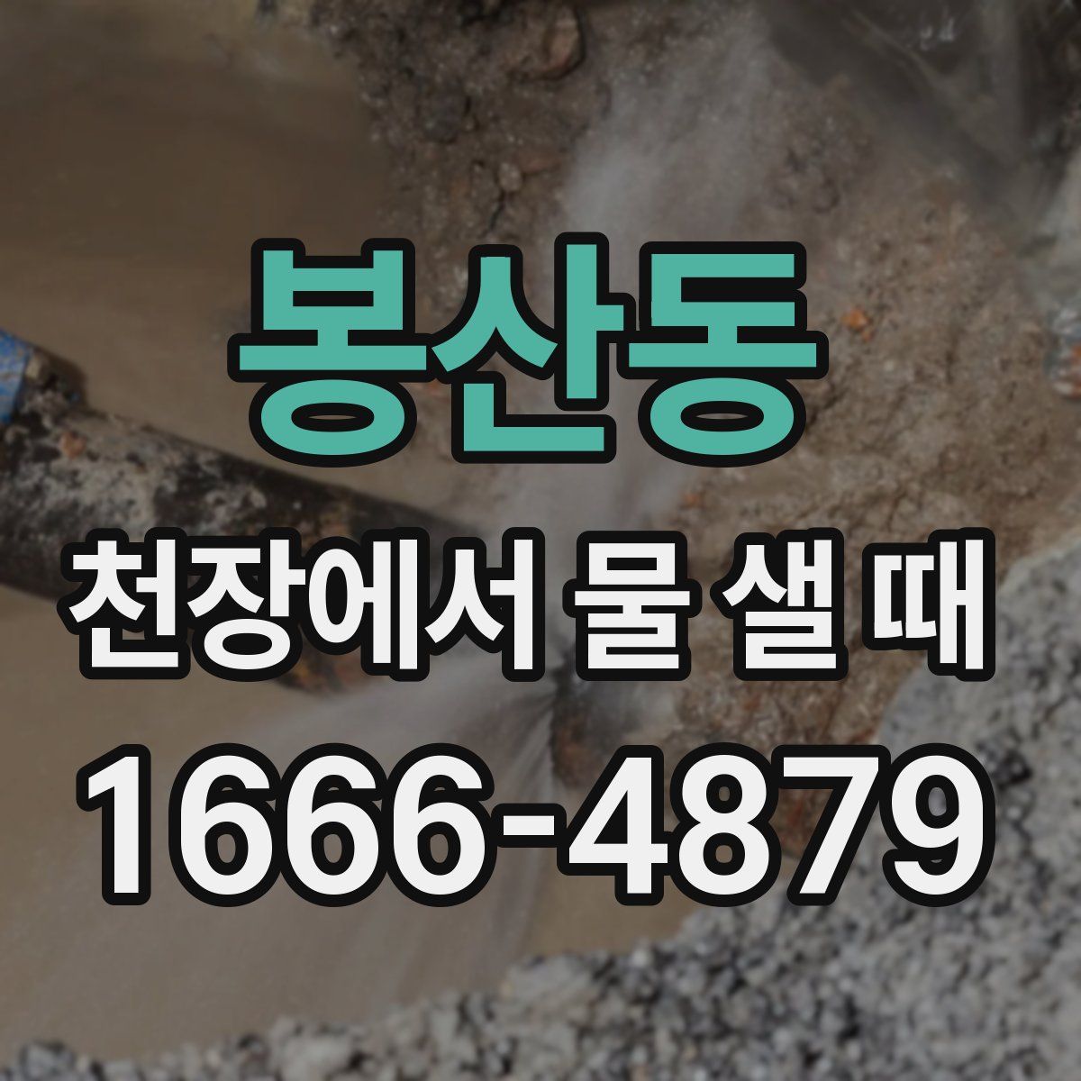 봉산동 천장에서 물 샐 때