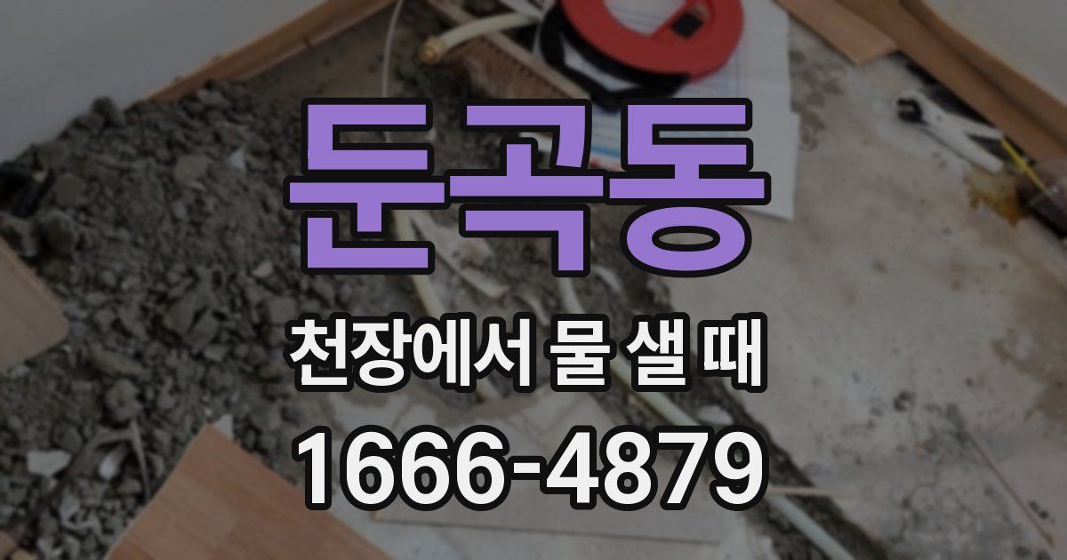 둔곡동 천장에서 물 샐 때