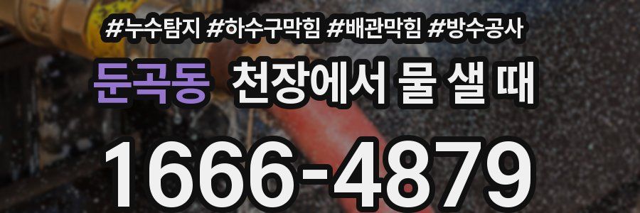 둔곡동 천장에서 물 샐 때