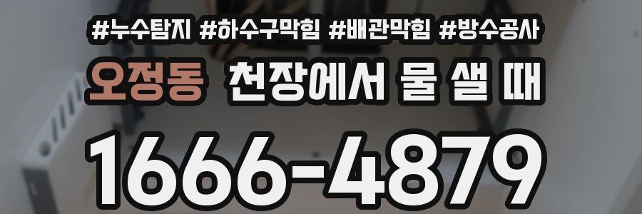 오정동 천장에서 물 샐 때